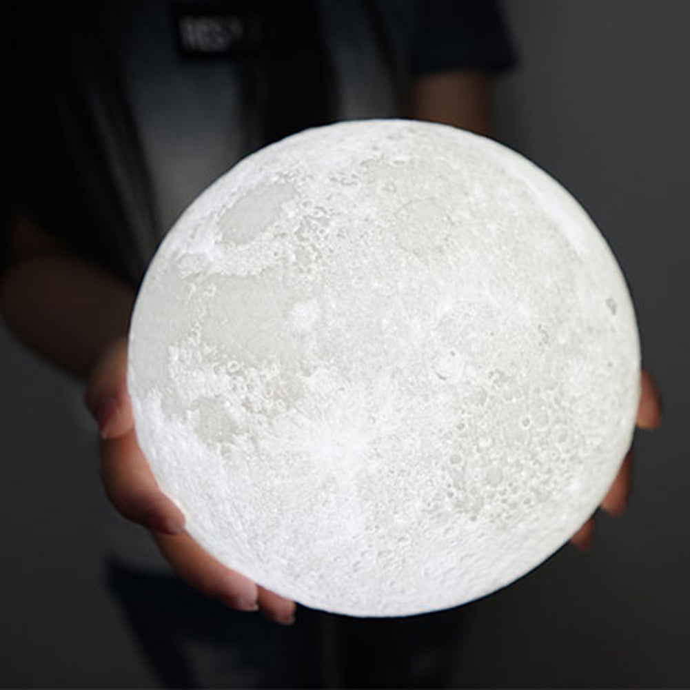 Rechargeable 3D Print Moon Lamp 2 Color Change Touch Switch Rechargeable 3D Print Moon Lamp 2 Color Change Touch Switch